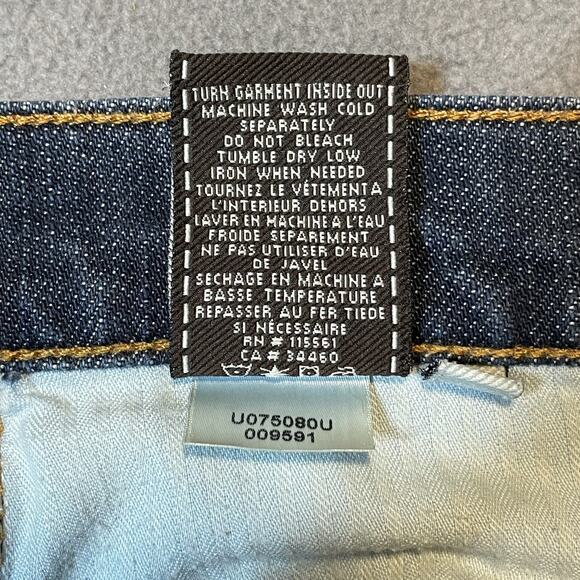 7 For All Mankind Jeans Womens 28 Blue Bootcut Stretch Denim Made USA Classic - Picture 7 of 10